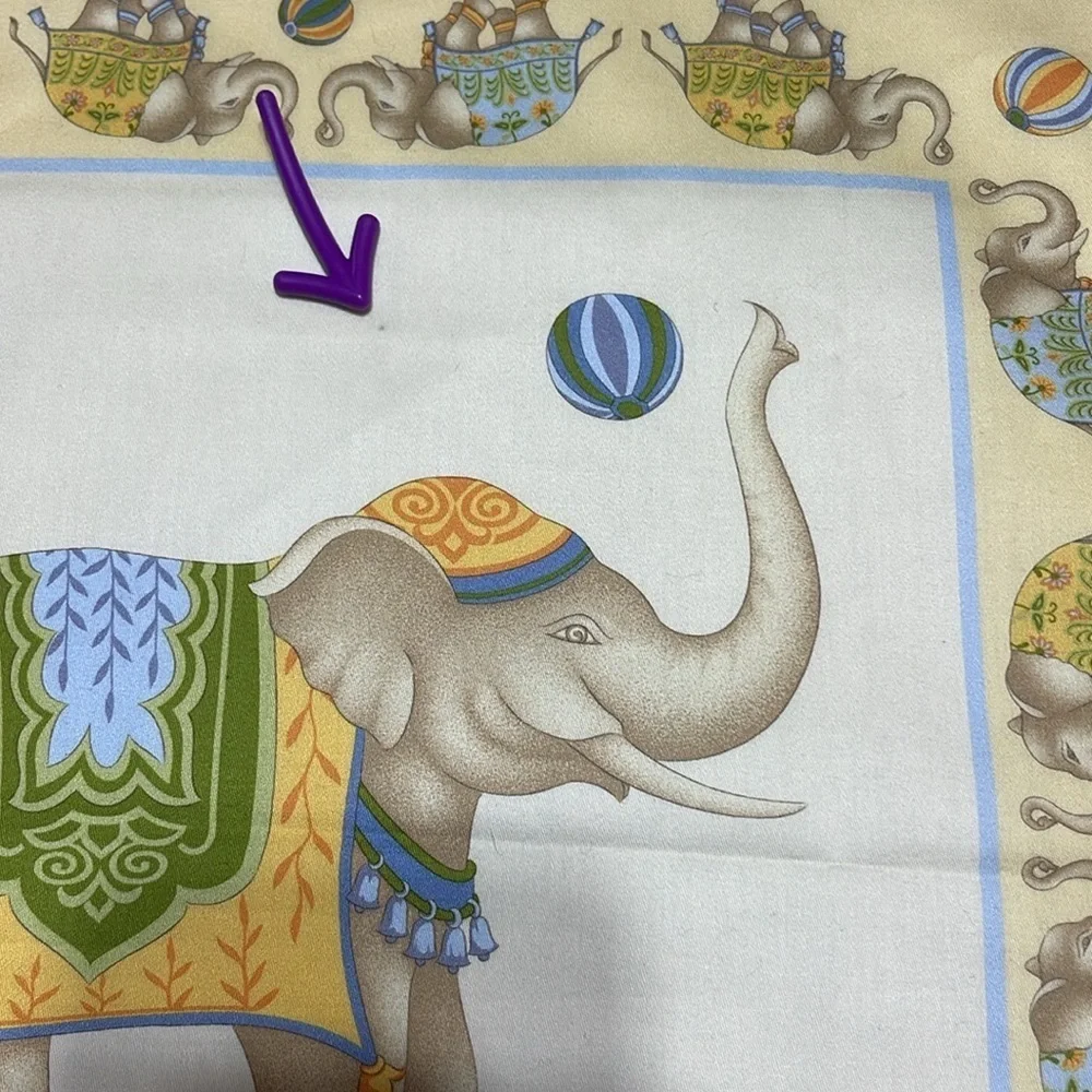 Jim Thompson pillow cover 18”x18” cotton elephant theme